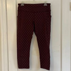 Soulcycle x Lululemon Burgundy Leggings